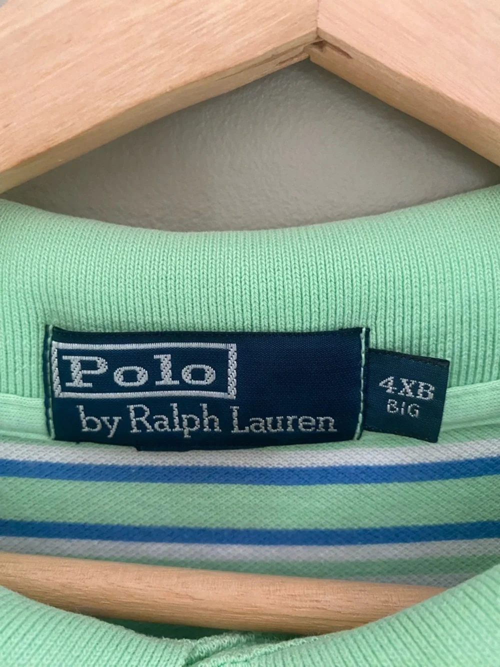 Polo by Ralph Lauren Mint and Blue Striped Polo‎
